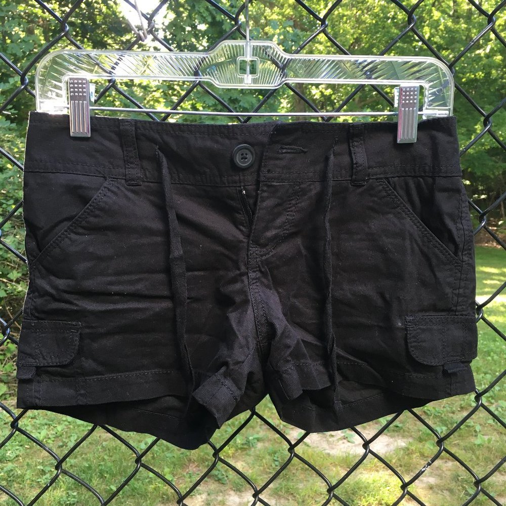 NWT 'So' Black Drawstring Cargo Shorts by Kohl's